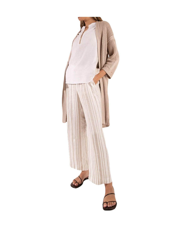 Purotatto - Striped Linen Pant