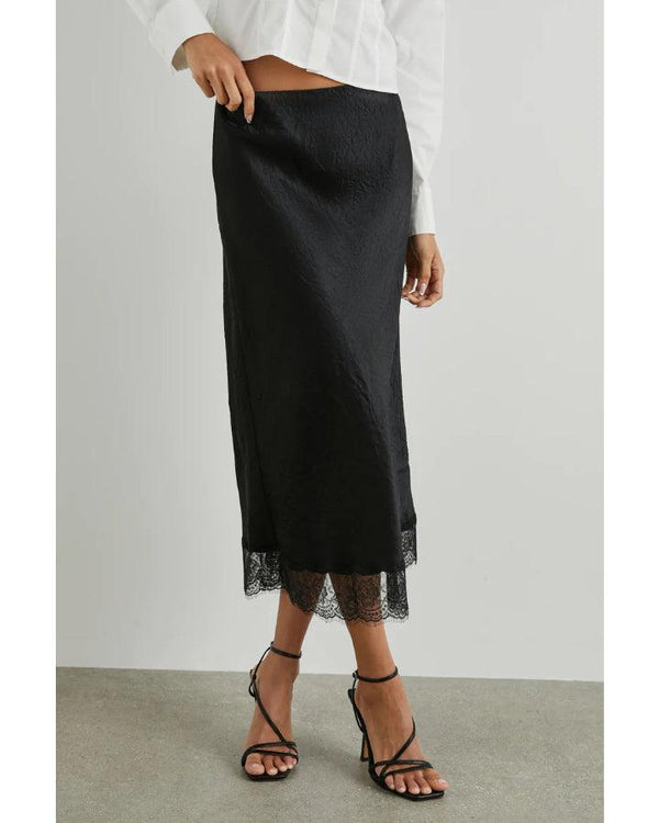 Rails - Ebony Crinkle Satin Skirt