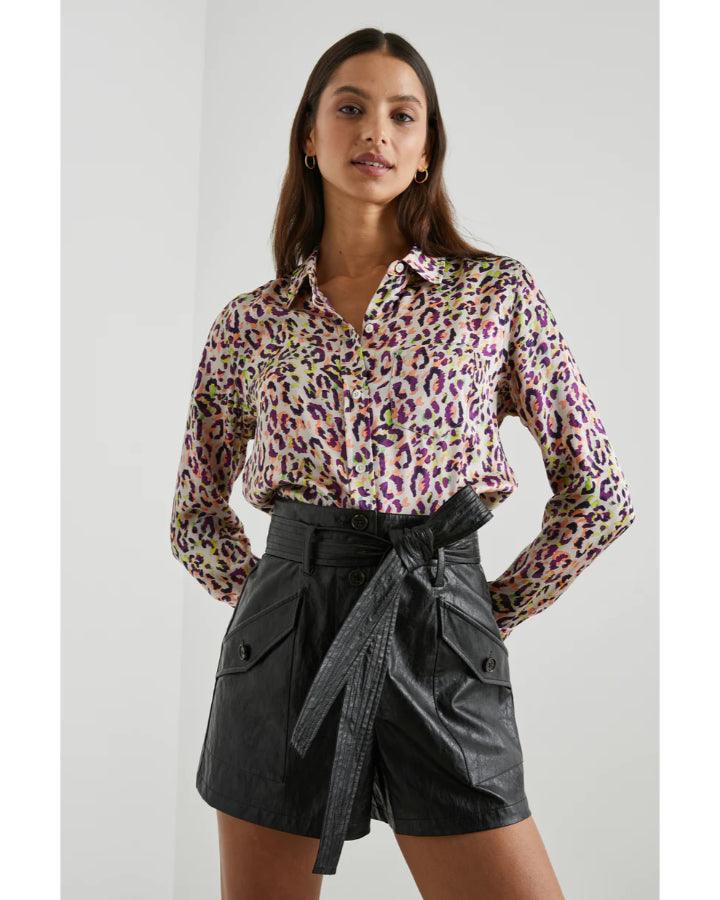 Rails - Kate Neon Cheetah Silk Shirt