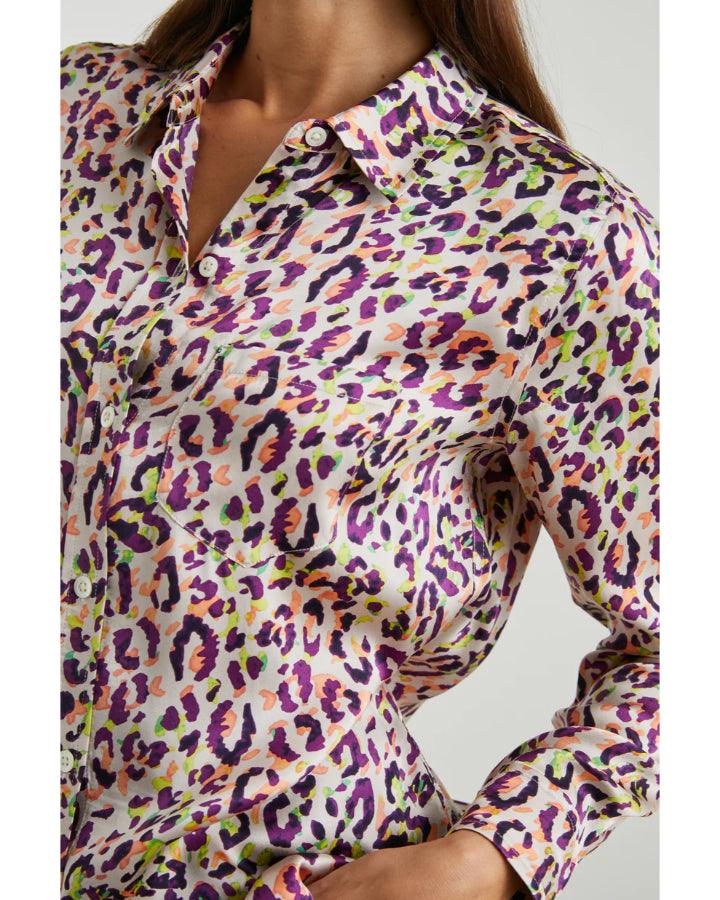 Rails - Kate Neon Cheetah Silk Shirt