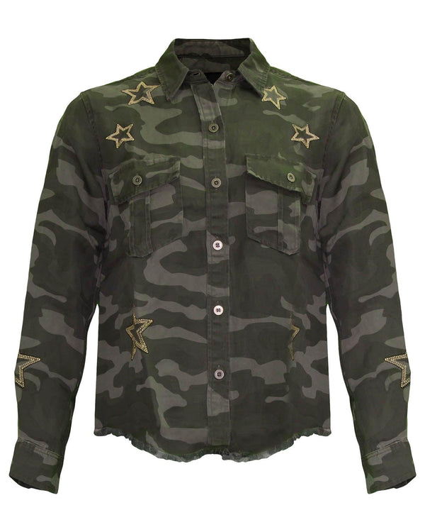 Rails - Loren Charcoal Camo Star Embroidery Jacket