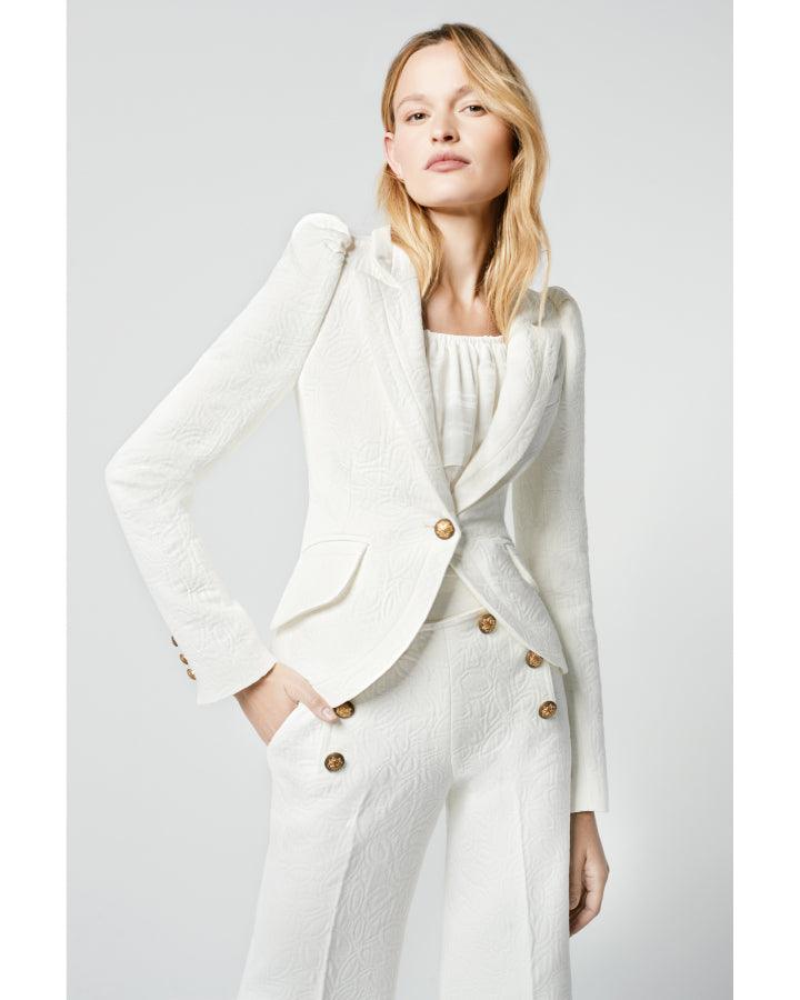 Smythe - Pouf Sleeve One Button Blazer White