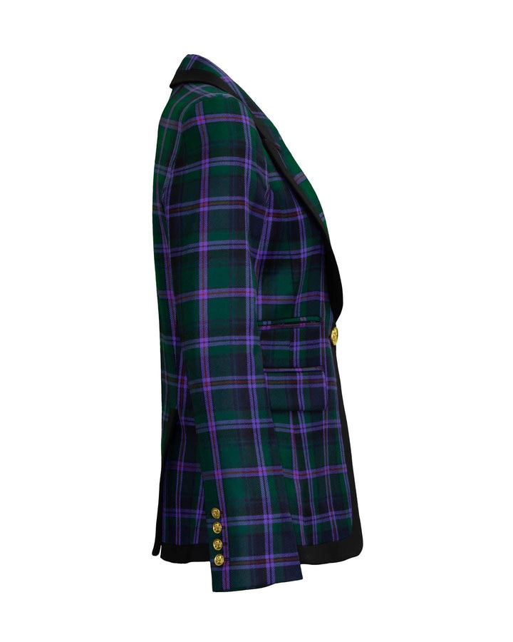 Smythe - Taped Peaked Lapel Blazer in Cooper Tartan