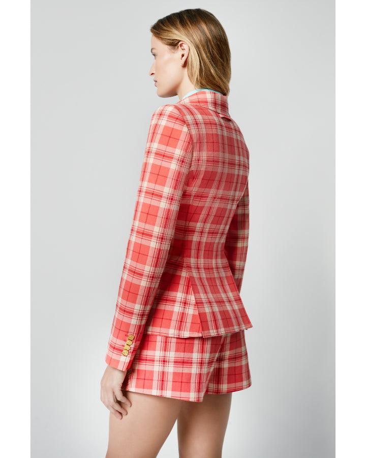 Smythe - Watermelon Plaid Duchess Blazer