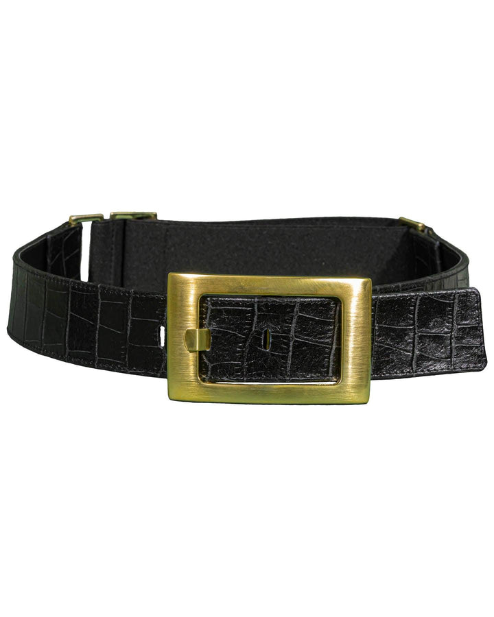 Suzi Roher - Black Crocodile Belt