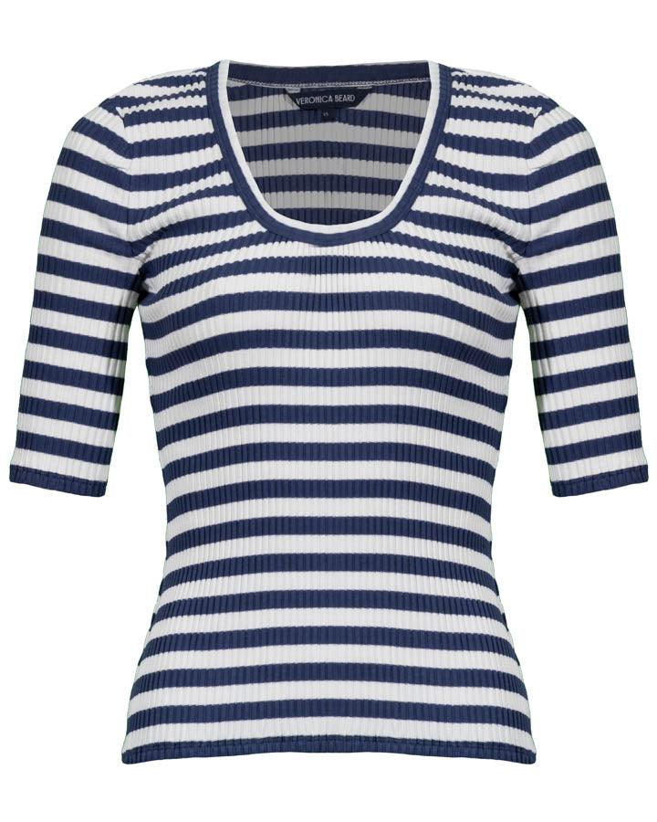 Veronica Beard - Anafi Stripe Scoop Neck Tee