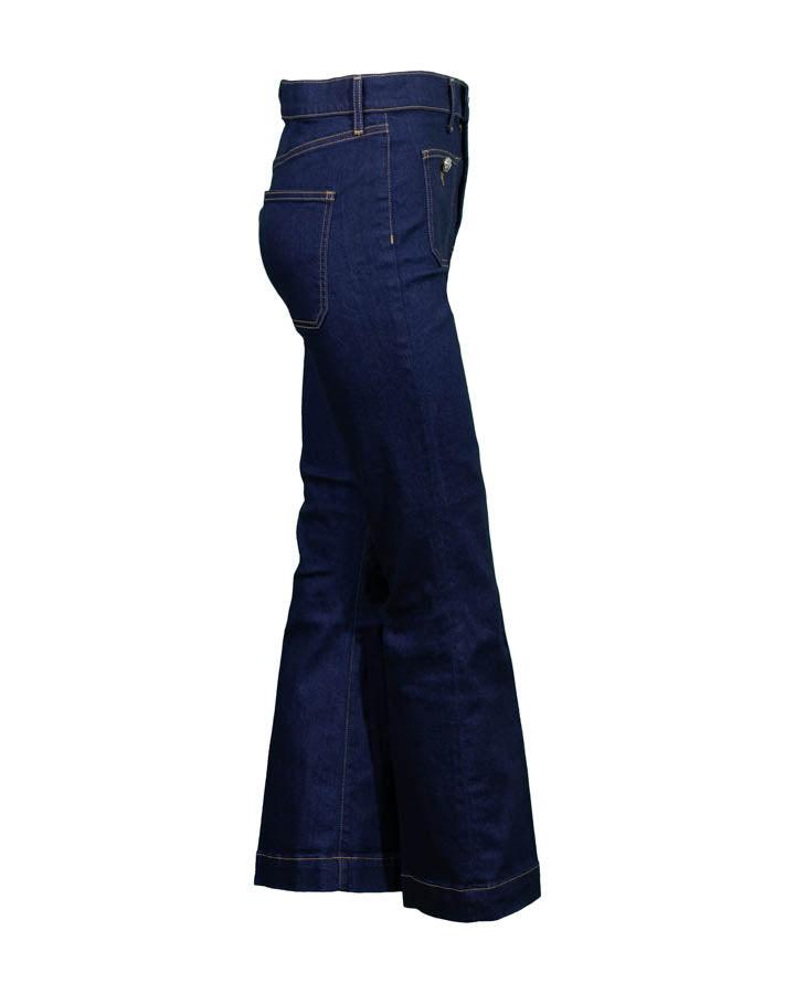 Veronica Beard - Carson Button Patch Pocket Ankle Flare Jeans