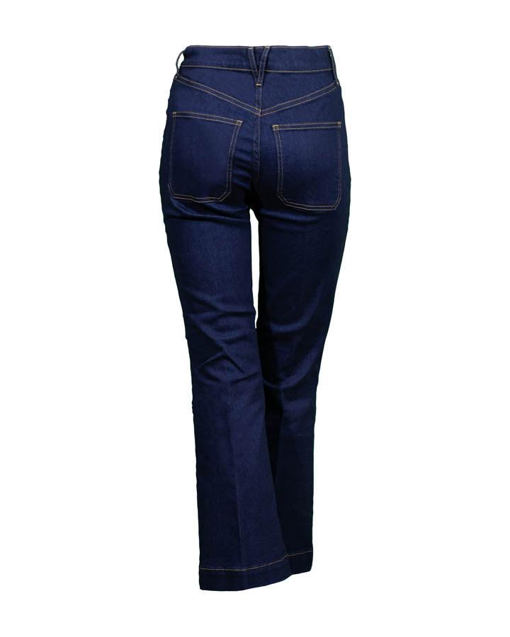 Veronica Beard - Carson Button Patch Pocket Ankle Flare Jeans