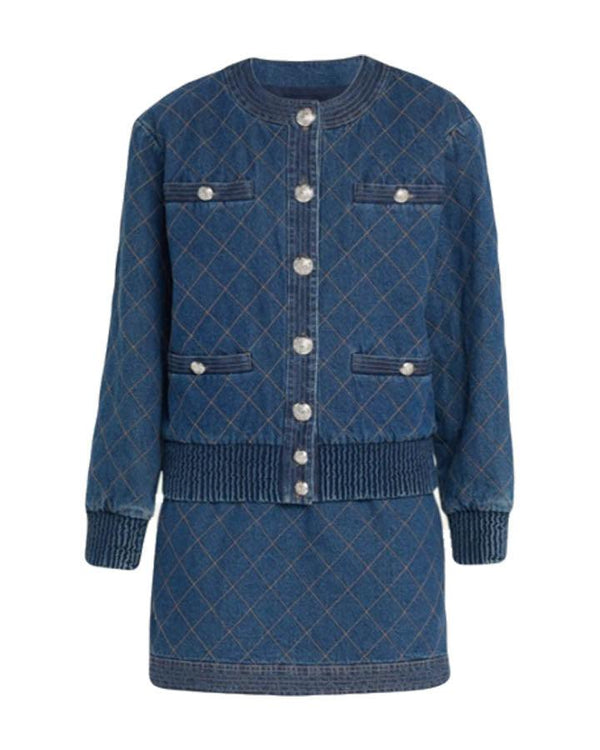 Veronica Beard - Glennon Quilted Denim Jacket