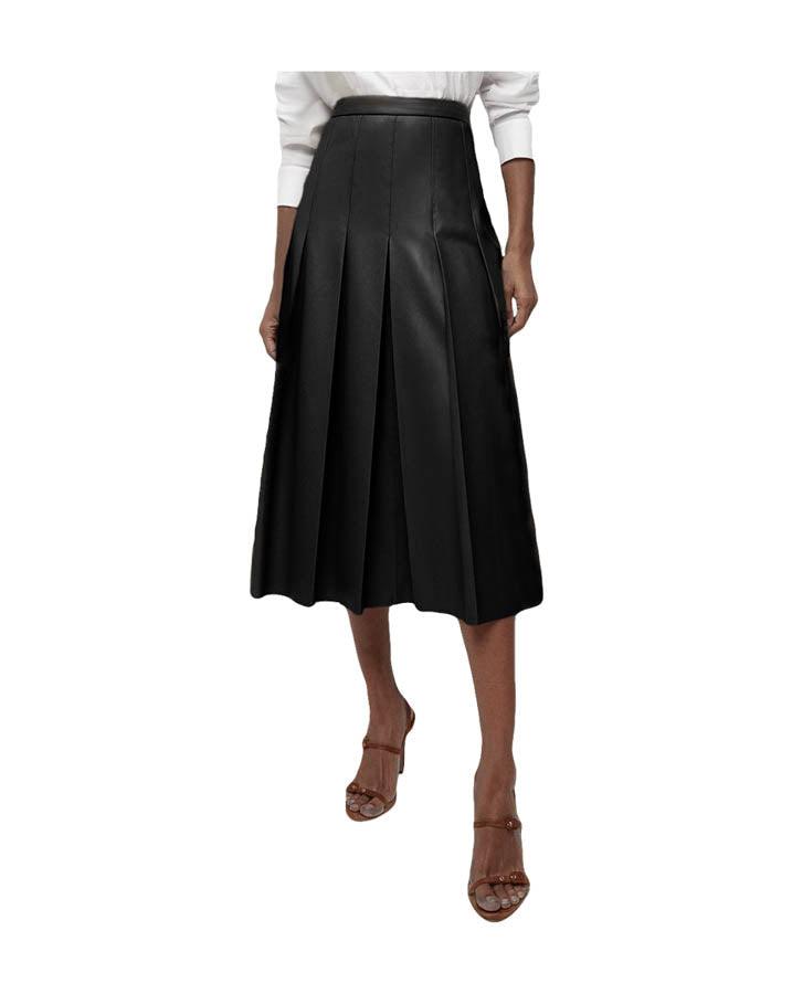 Pleated Midi Skirt – BLU'S