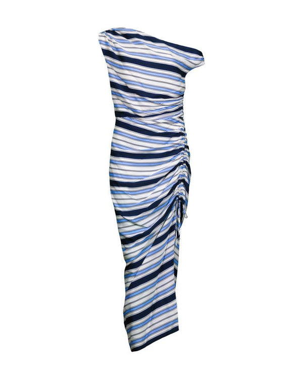 Veronica Beard - Kadie Stretch Silk Charmeuse Stripe Dress