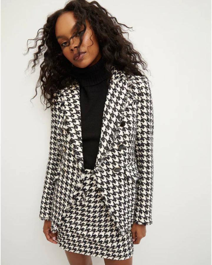 Veronica Beard - Miller Houndstooth Dickey Jacket